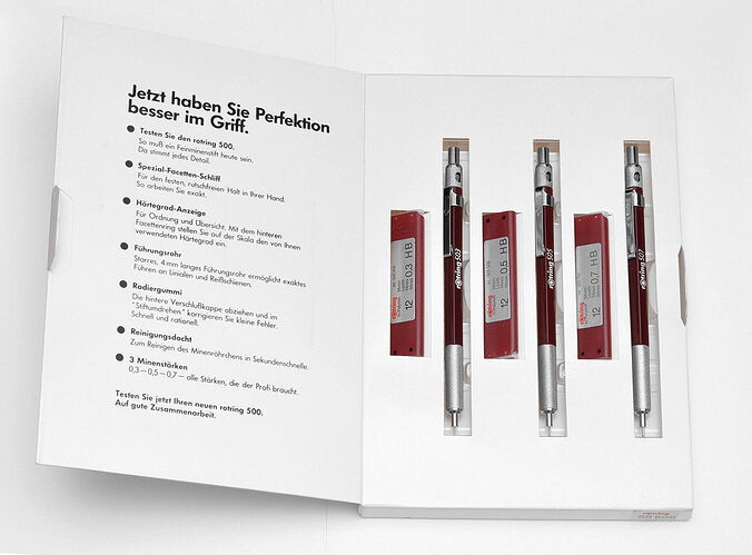 Rotring 500 Gift Set inside