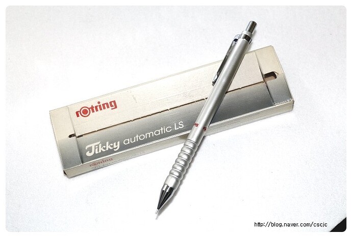 Tikky automatic LS - Silver w Red rOtring 10