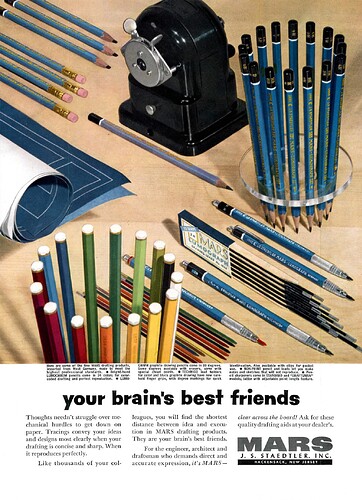 1958-02 - Staedtler Mars-Technico 1001, 1002 - Your brain's best friends (PHOTO)