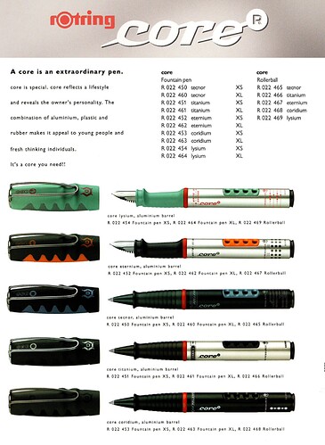 rOtring-Core-2001-catalog