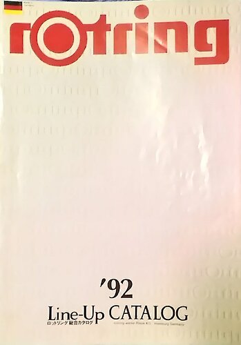 Rotring 1992 Japan Catalog 01