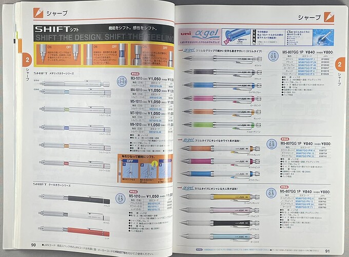 Uni 2009 Catalog - pencils only-shot by phone-p90-91