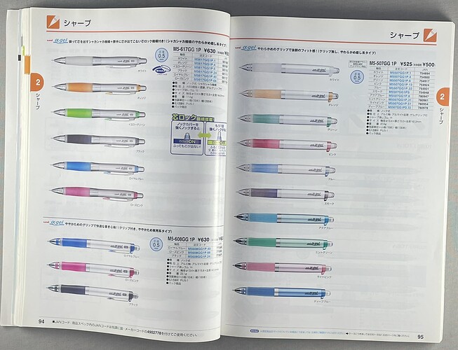 Uni 2009 Catalog - pencils only-shot by phone-p94-95