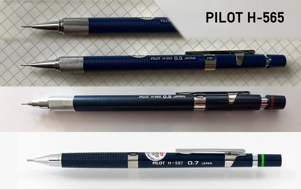 PILOT H-565 differences in design, particularly the nose cone