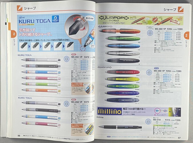 Uni 2009 Catalog - pencils only-shot by phone-p96-97