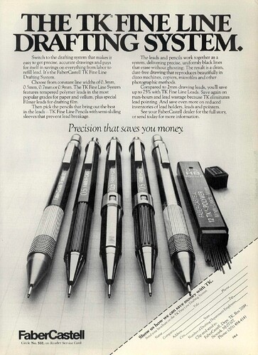 Progressive Architecture 1980-04 - Faber-Castell - The TK Fine Line Drafting System