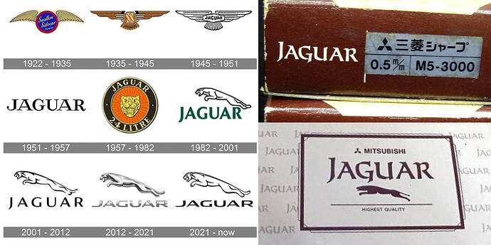 Jaguar Logo Comparison