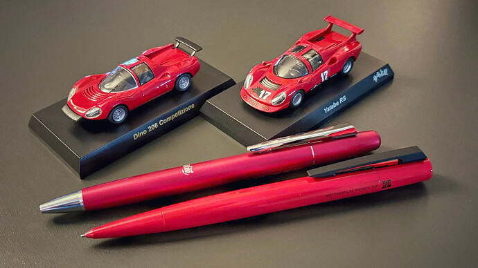 Ferrari Dino 206 Competizione & Pilot Frixion Point Knock Biz x Yatabe RS & Itoya 110 012