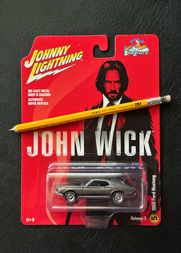 John Wick Ford Mustang Mach 1 (1969) x OHTO Wooden Mechanical Pencil WN01 (2025) 01